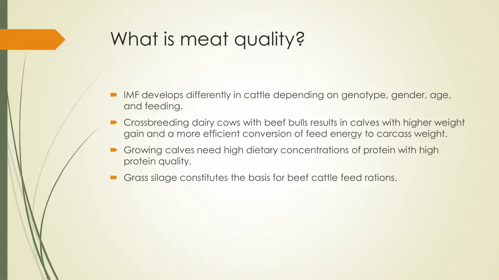 what is meat quality 1