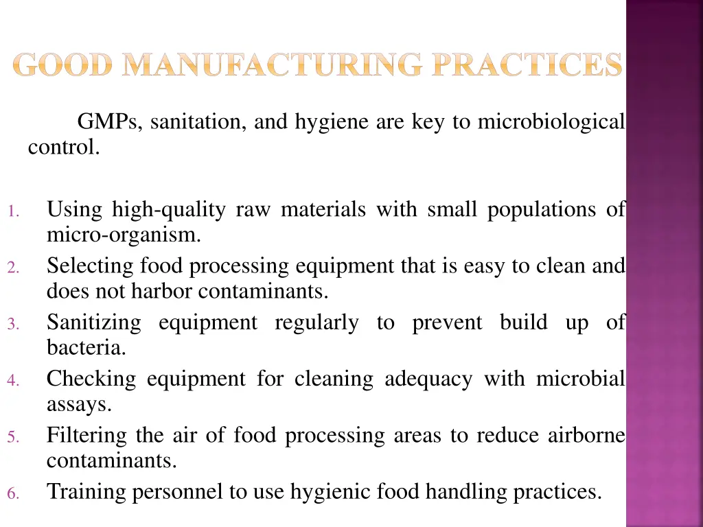 good manufacturing practices