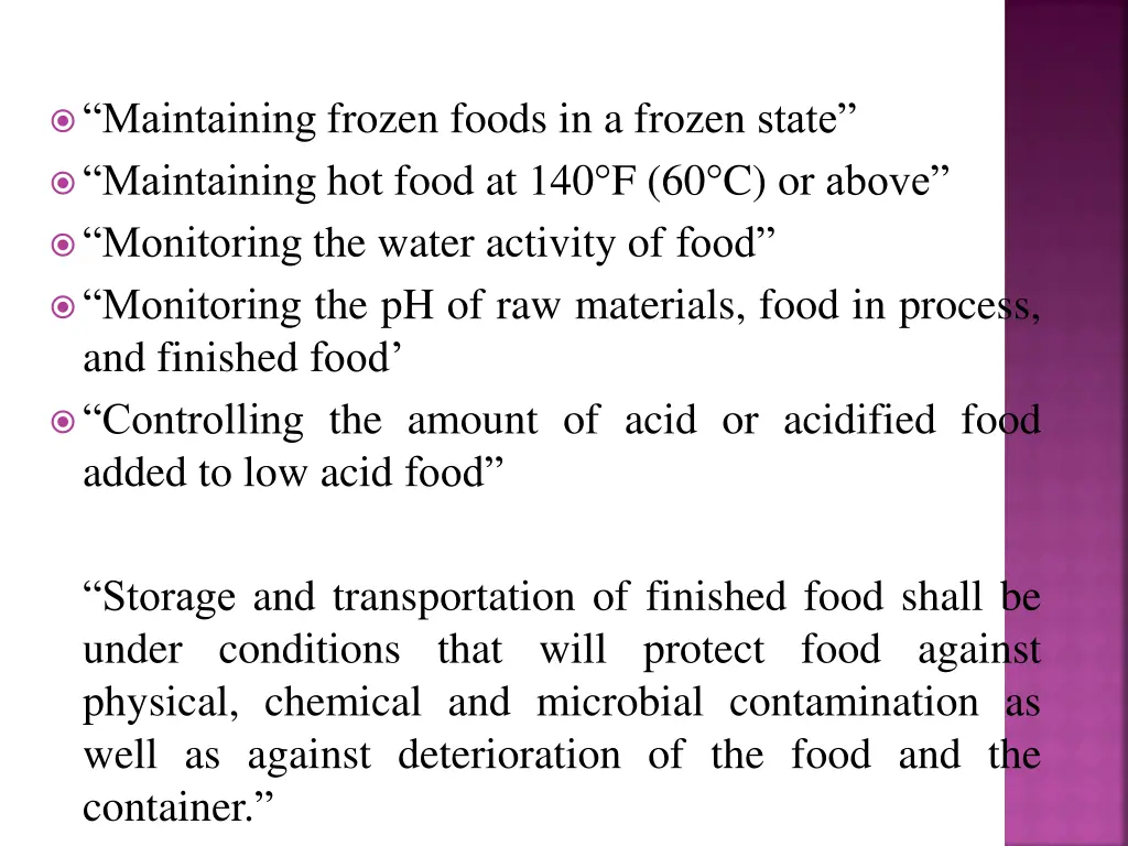 maintaining frozen foods in a frozen state