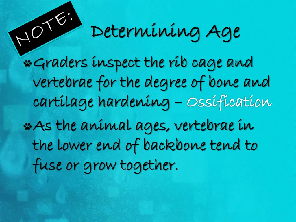 determining age determining age graders inspect