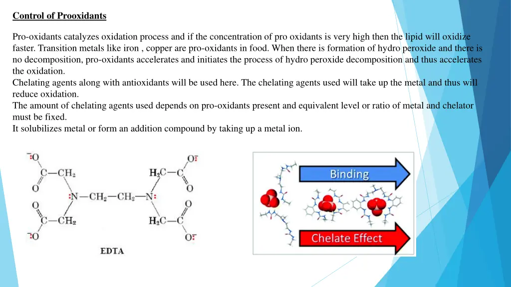 control of prooxidants