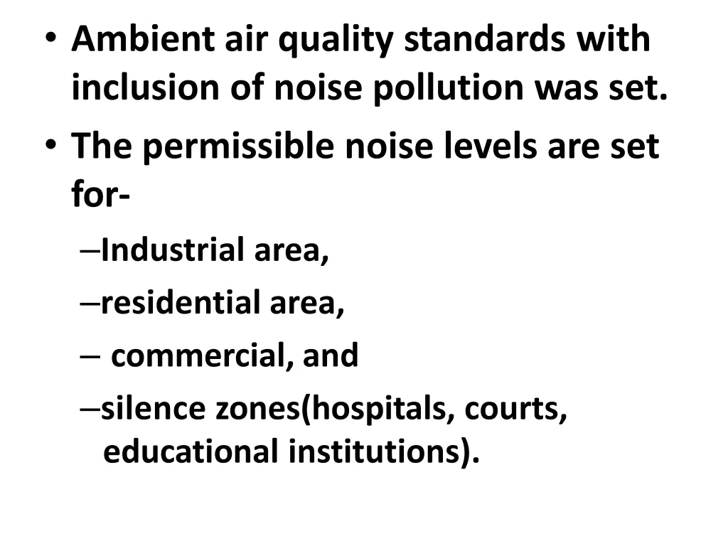 ambient air quality standards with inclusion