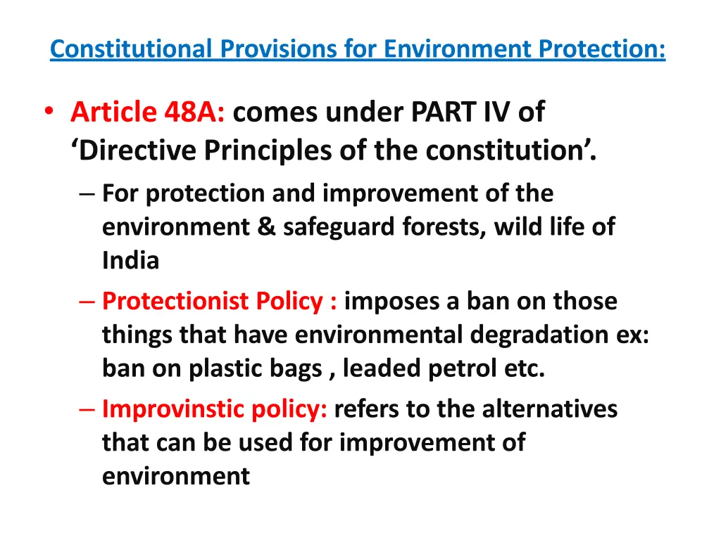 constitutional provisions for environment 1