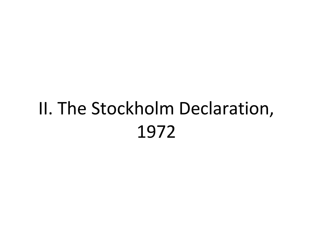 ii the stockholm declaration 1972