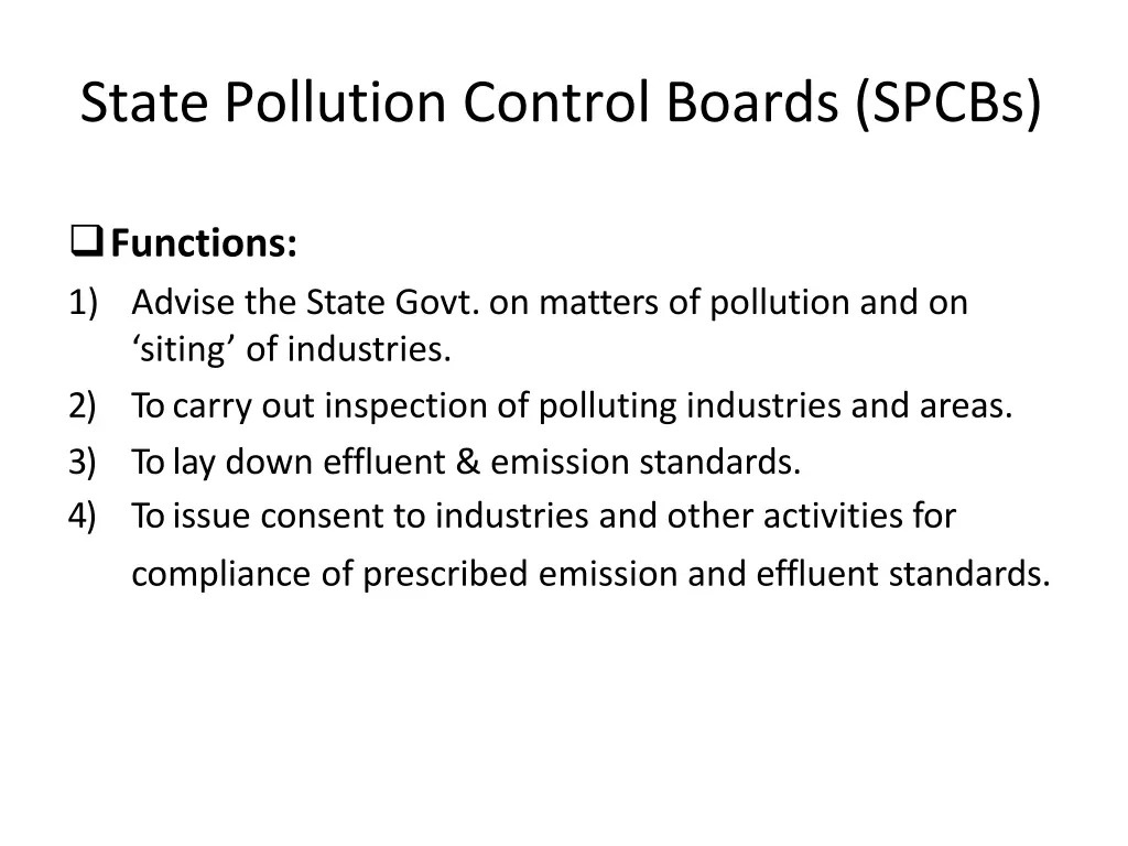 state pollution control boards spcbs