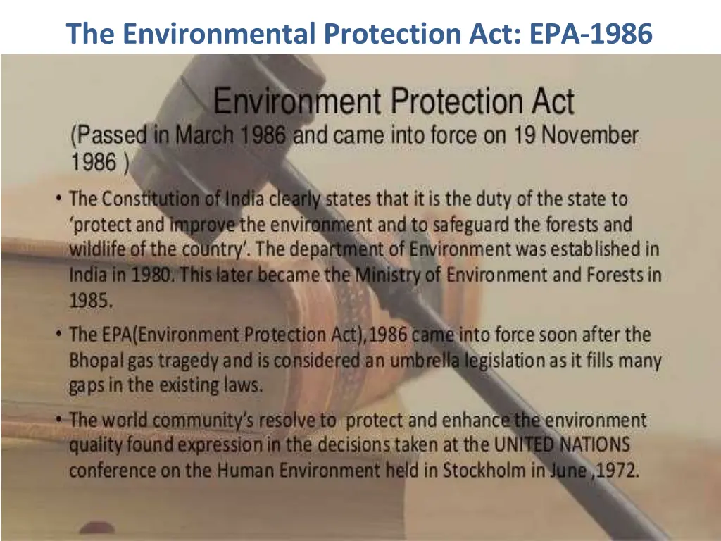 the environmental protection act epa 1986 1