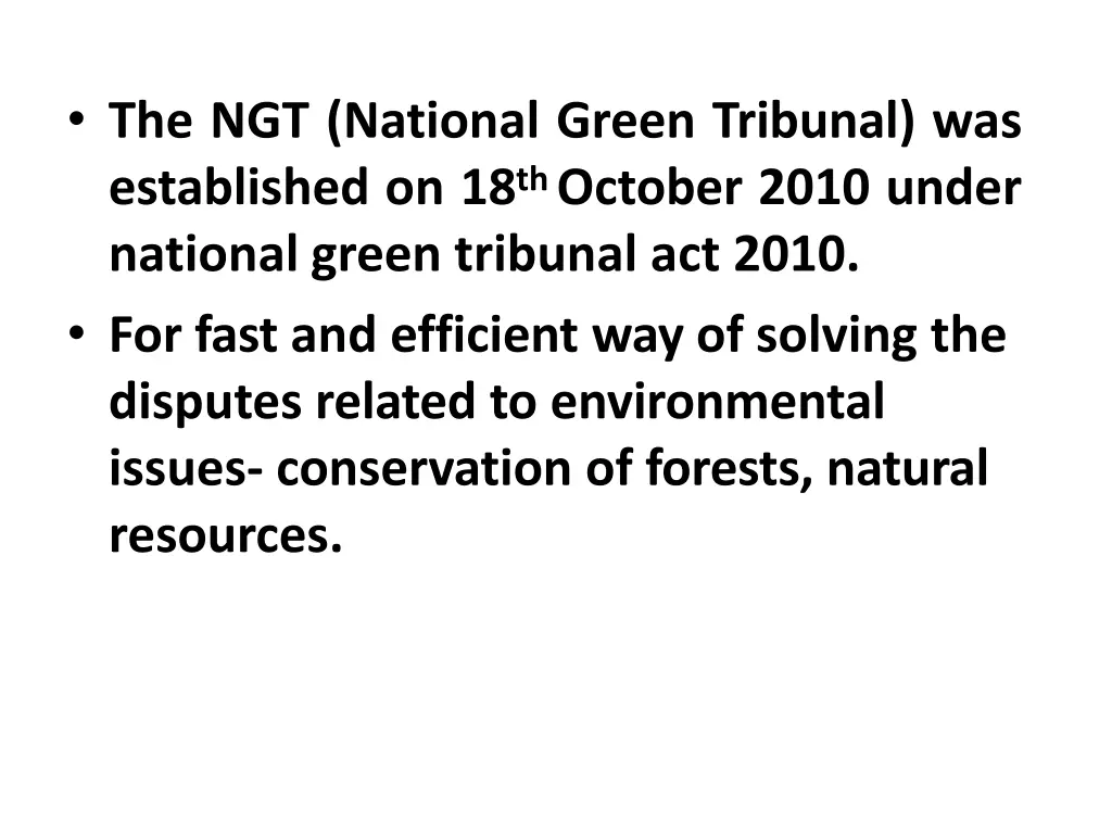 the ngt national green tribunal was established