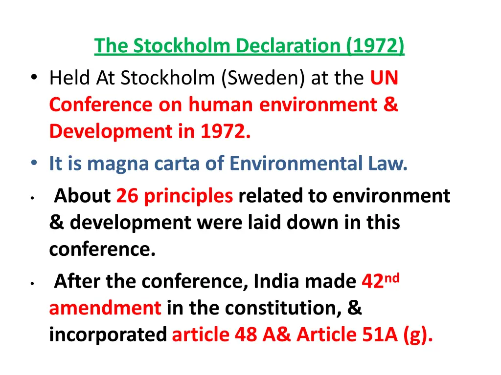 the stockholmdeclaration 1972 held at stockholm