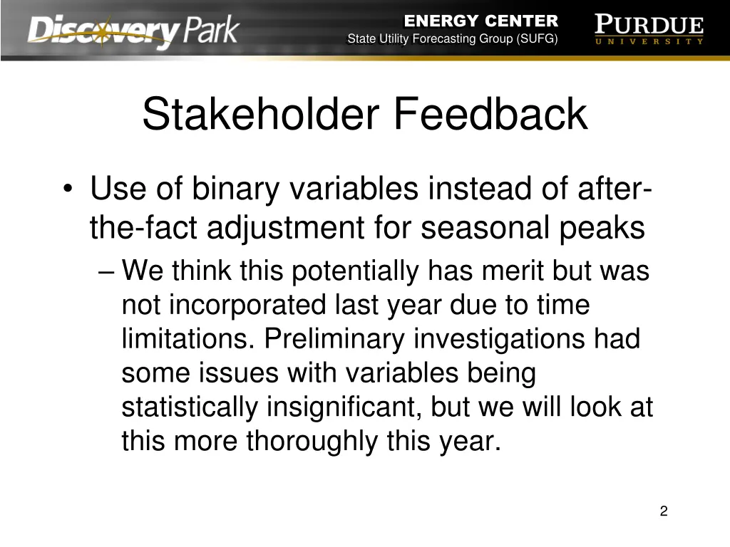 energy center state utility forecasting group sufg 1