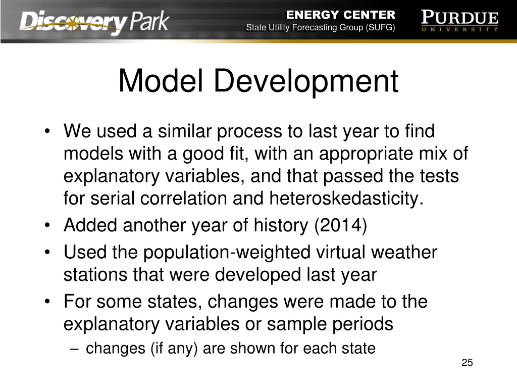 energy center state utility forecasting group sufg 24