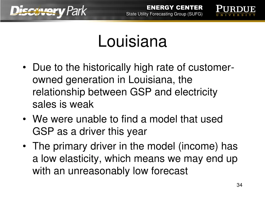 energy center state utility forecasting group sufg 33