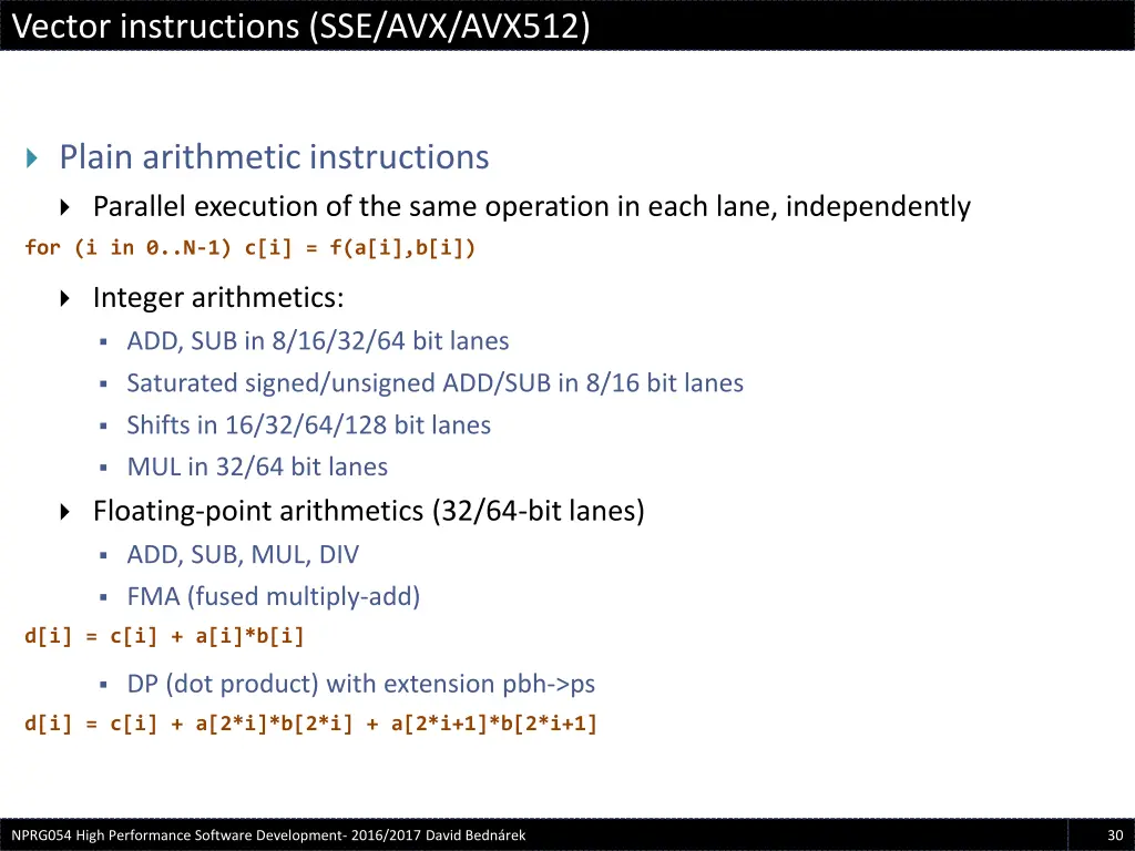 vector instructions sse avx avx512 5