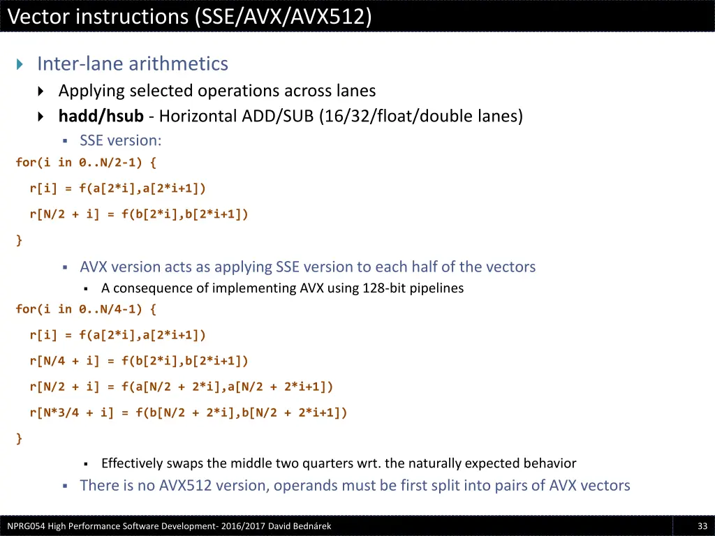 vector instructions sse avx avx512 8