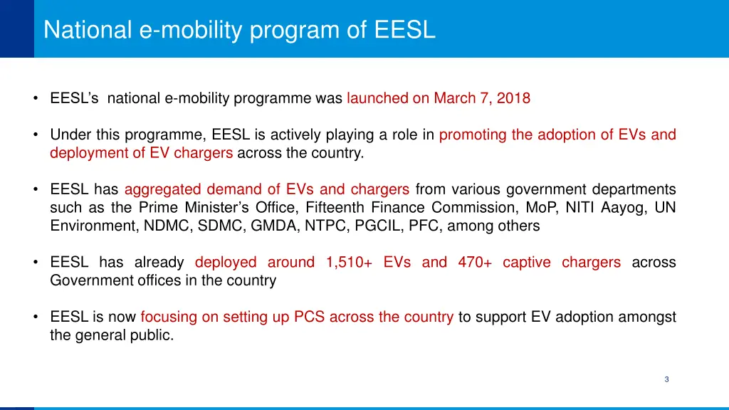 national e mobility program of eesl