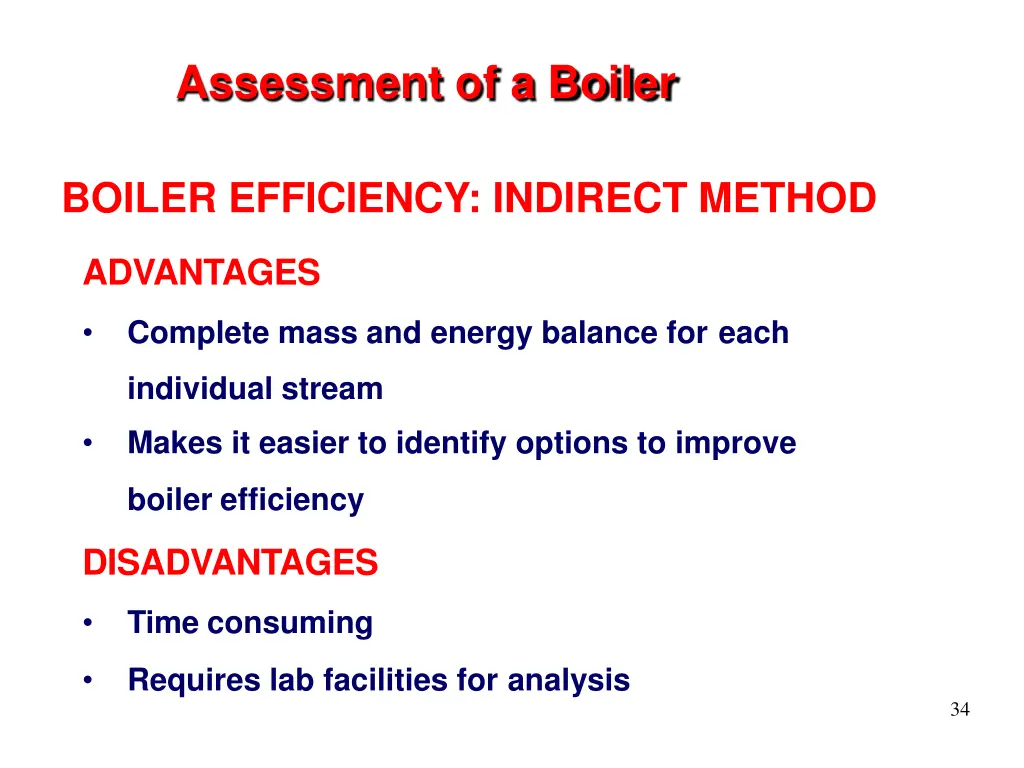 assessment of a boiler 17