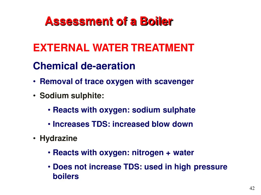 assessment of a boiler 25