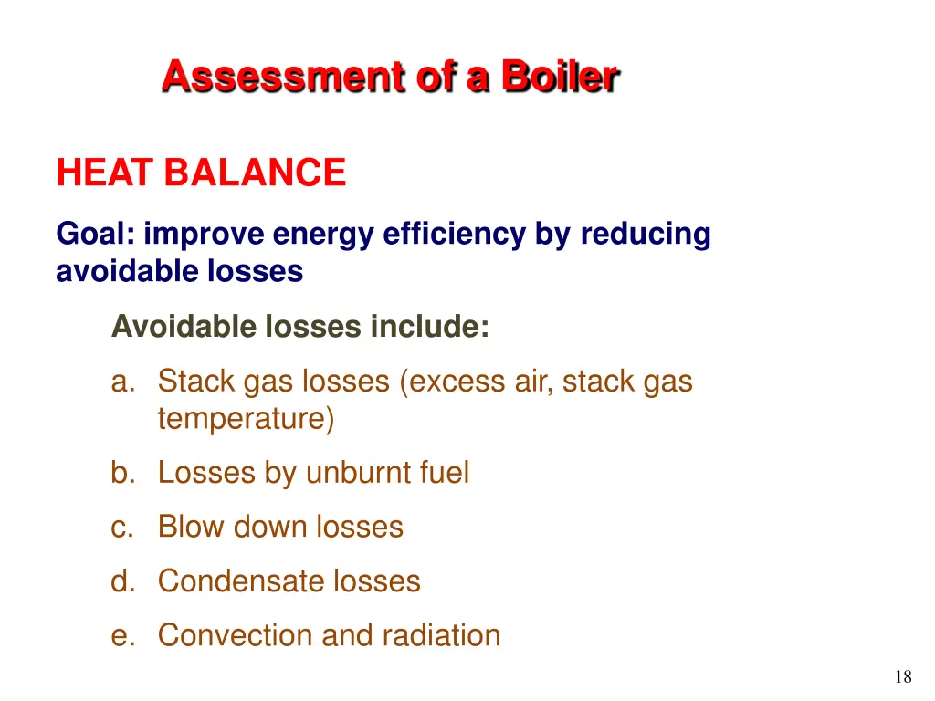 assessment of a boiler 3