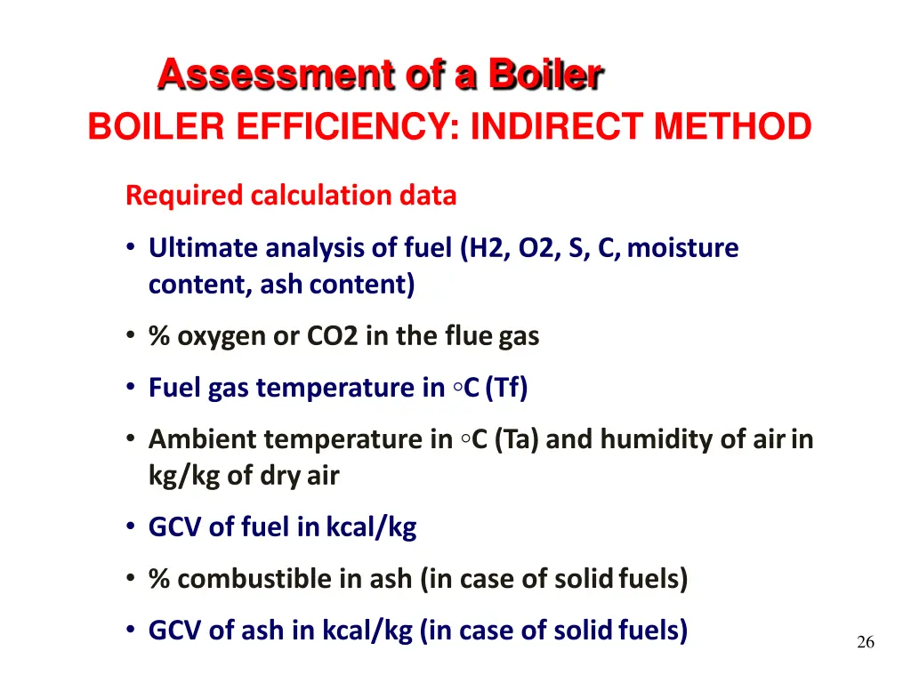 assessment of a boiler 9