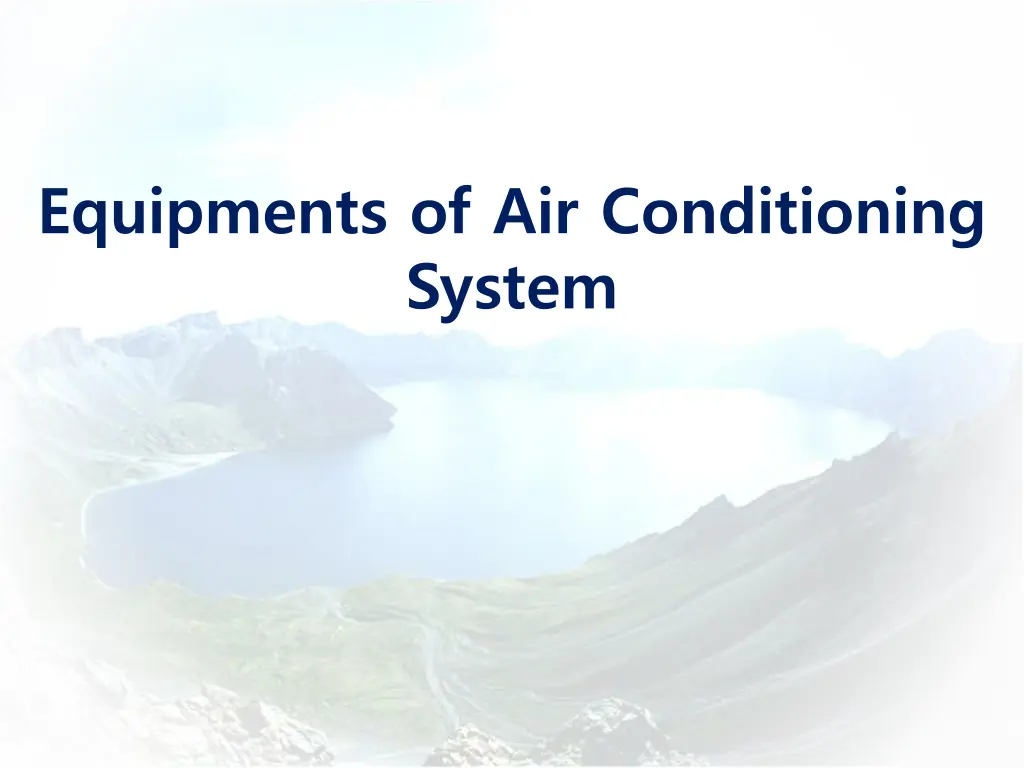 equipments of air conditioning system