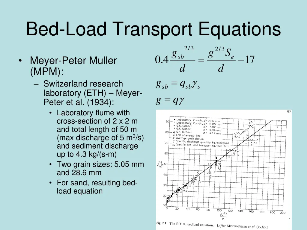 bed load transport equations 13