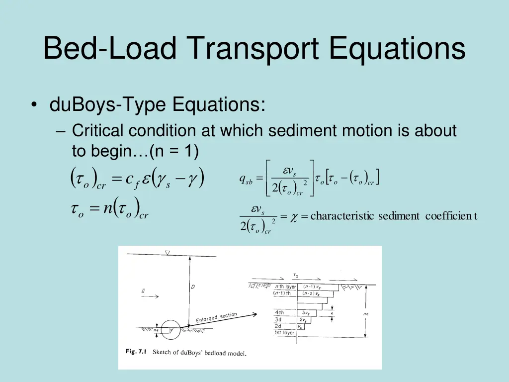 bed load transport equations 3