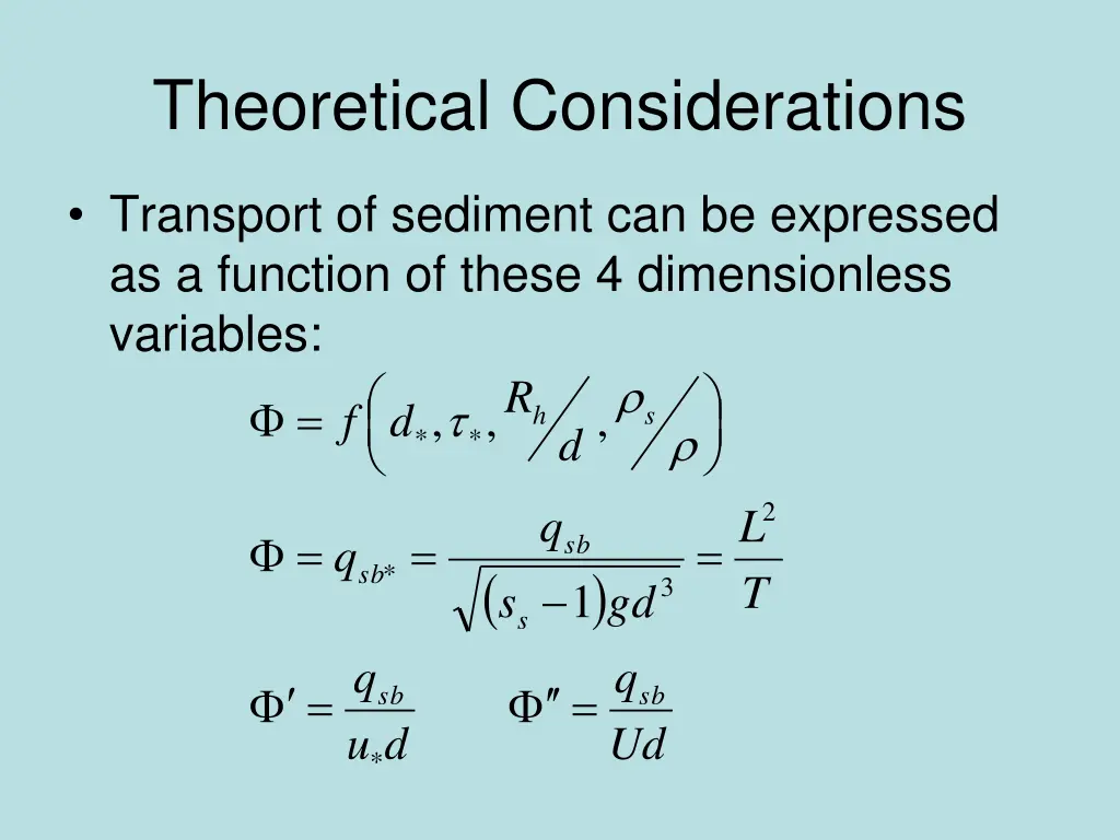 theoretical considerations 1