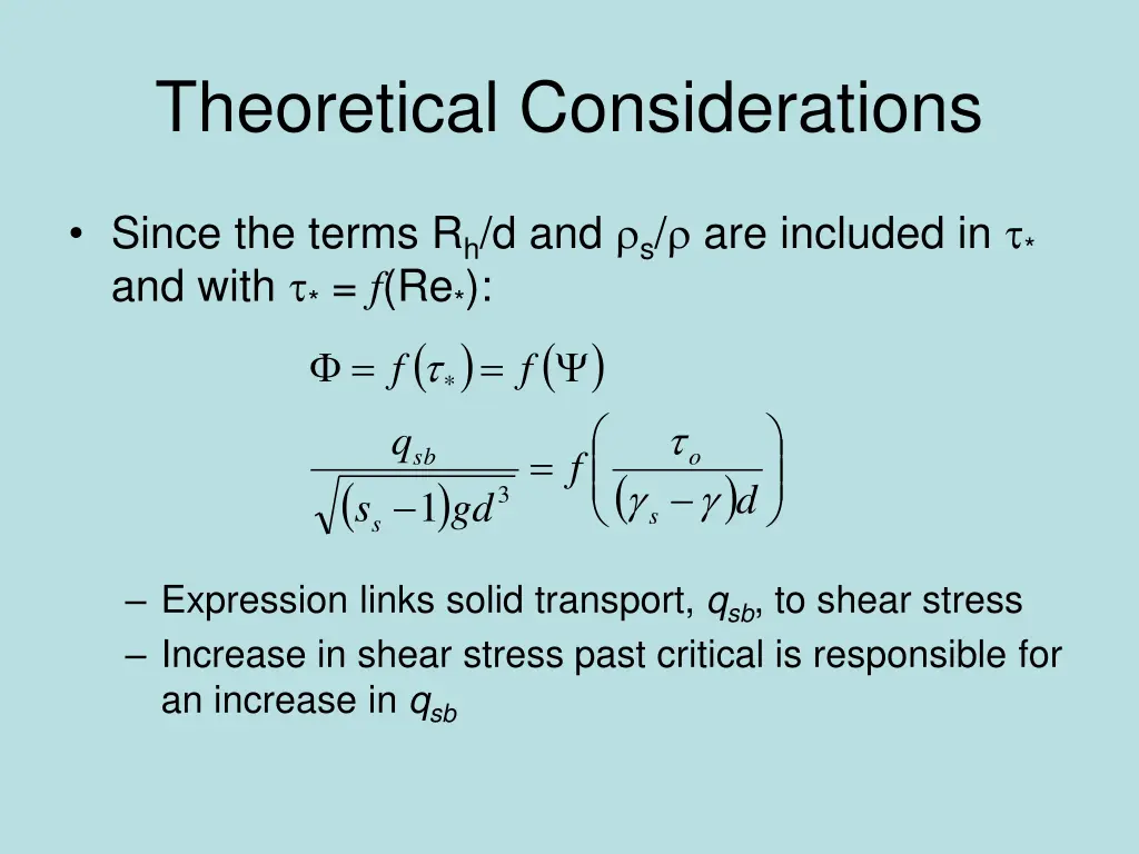 theoretical considerations 2