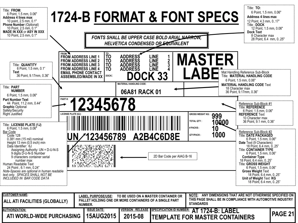 title to 6 point 1 5 mm 0 06 address 4 lines