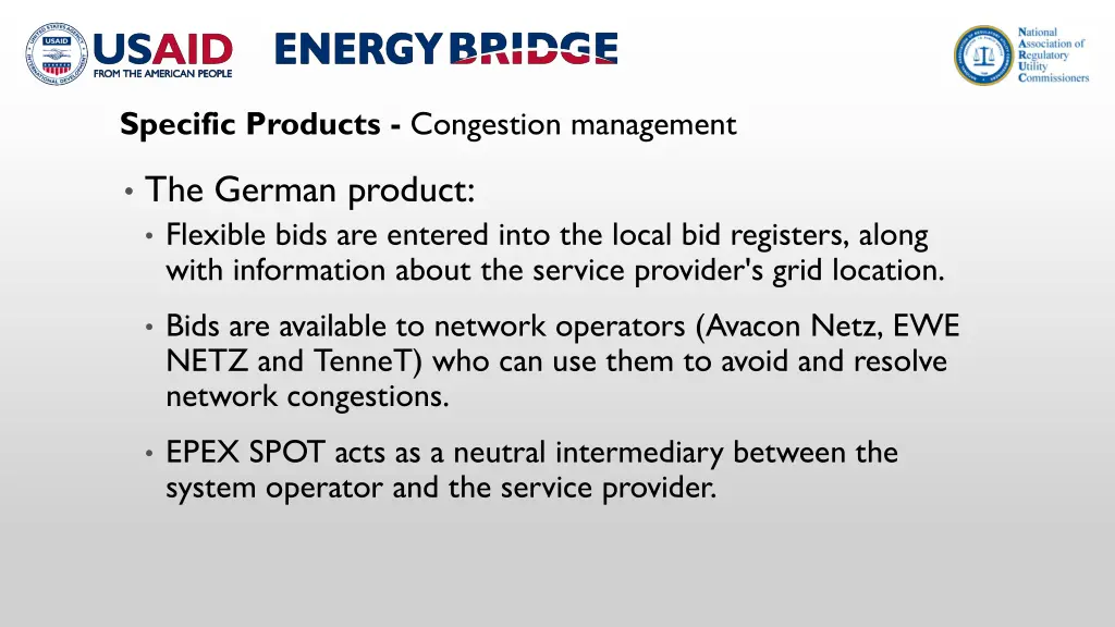 specific products congestion management