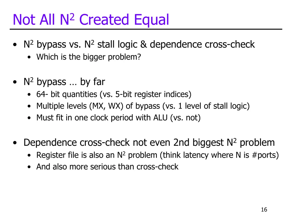 not all n 2 created equal