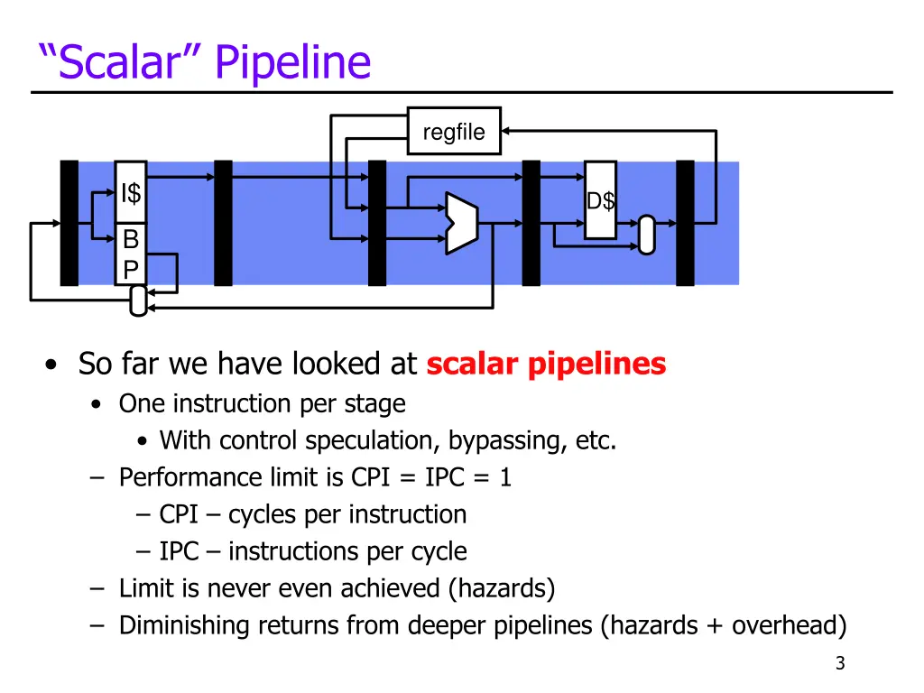 scalar pipeline