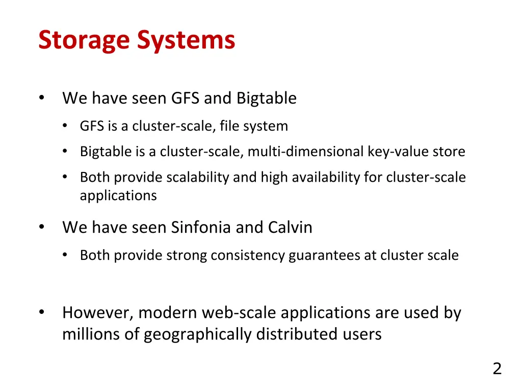 storage systems