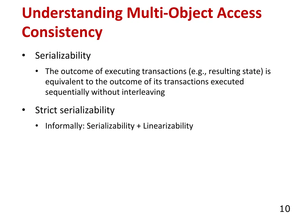 understanding multi object access consistency