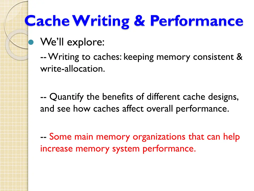 cache writing performance 2