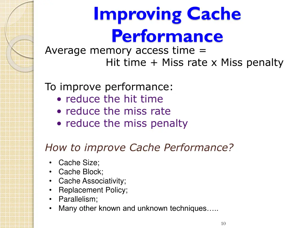 improving cache performance