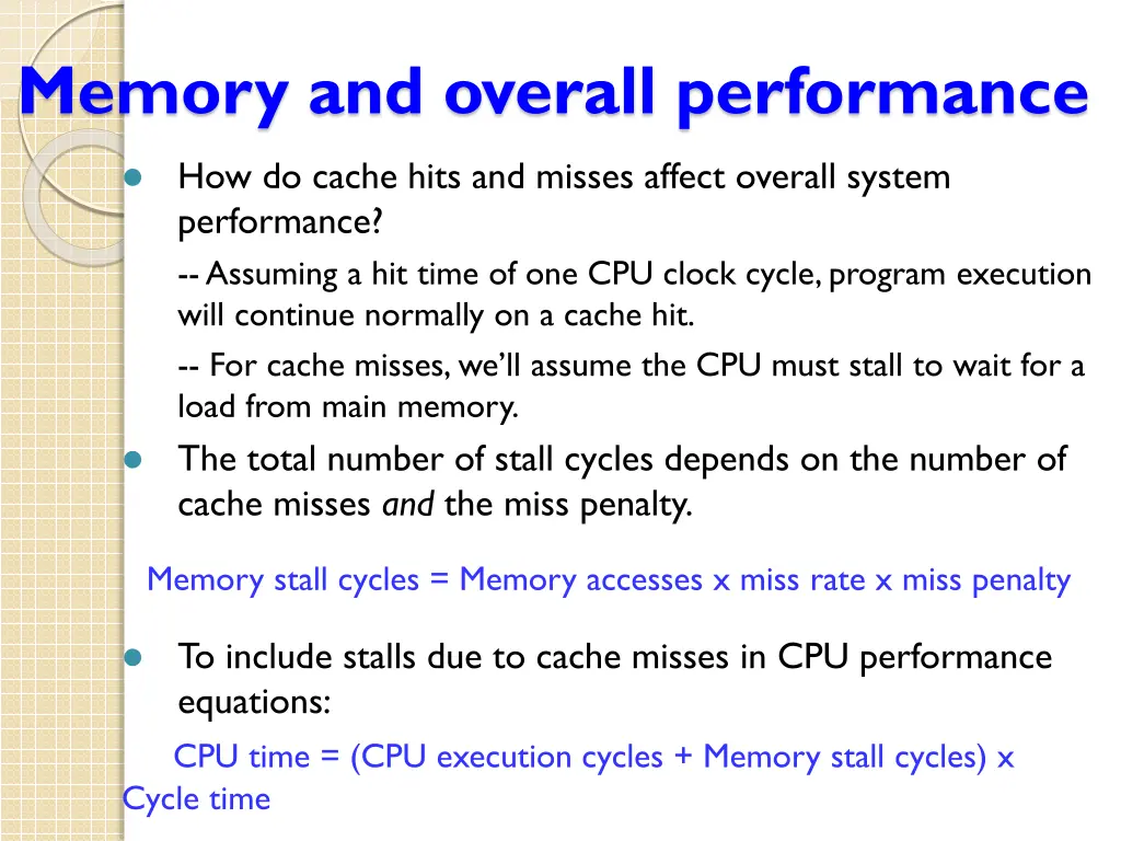 memory and overall performance