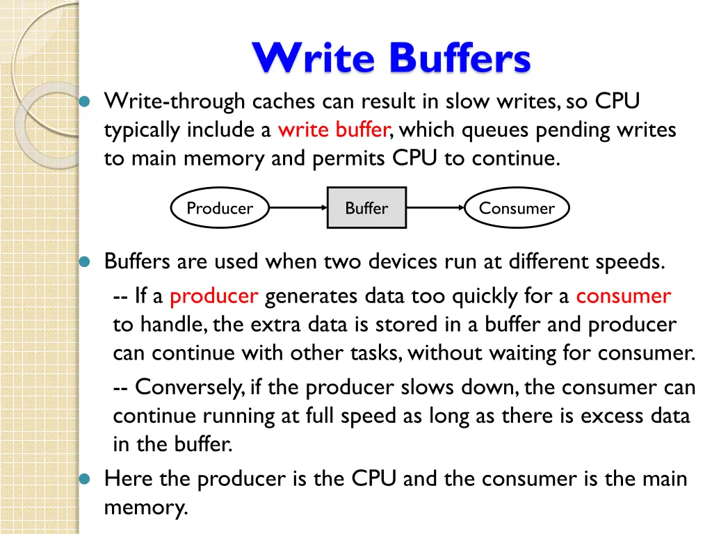 write buffers