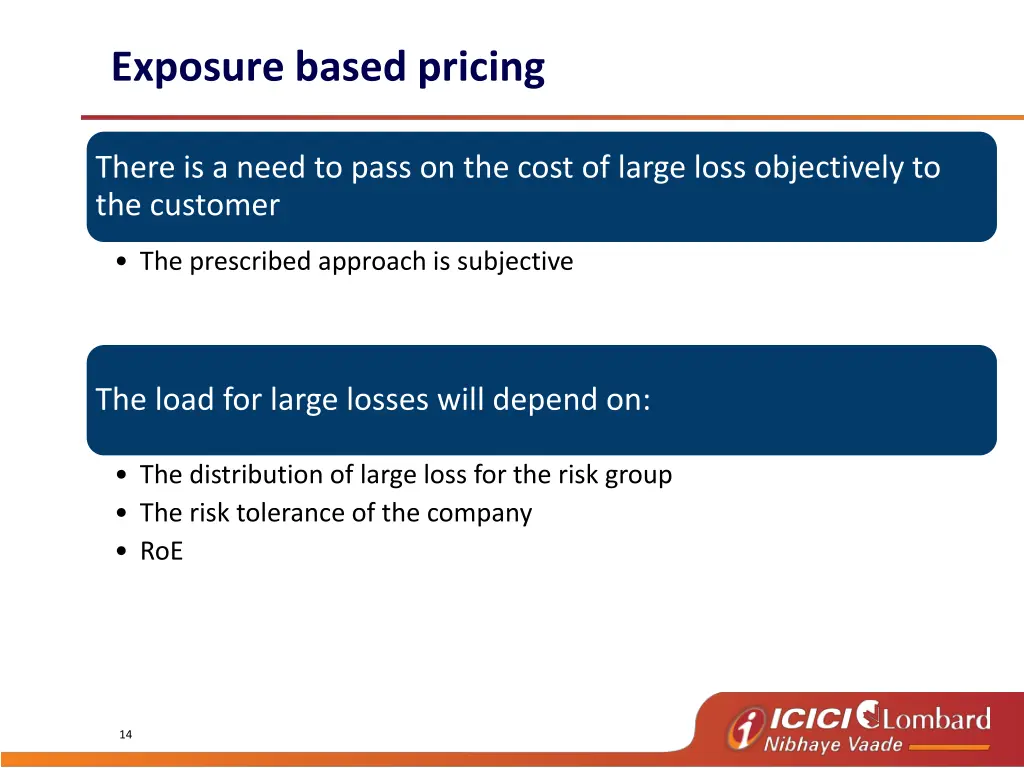 exposure based pricing