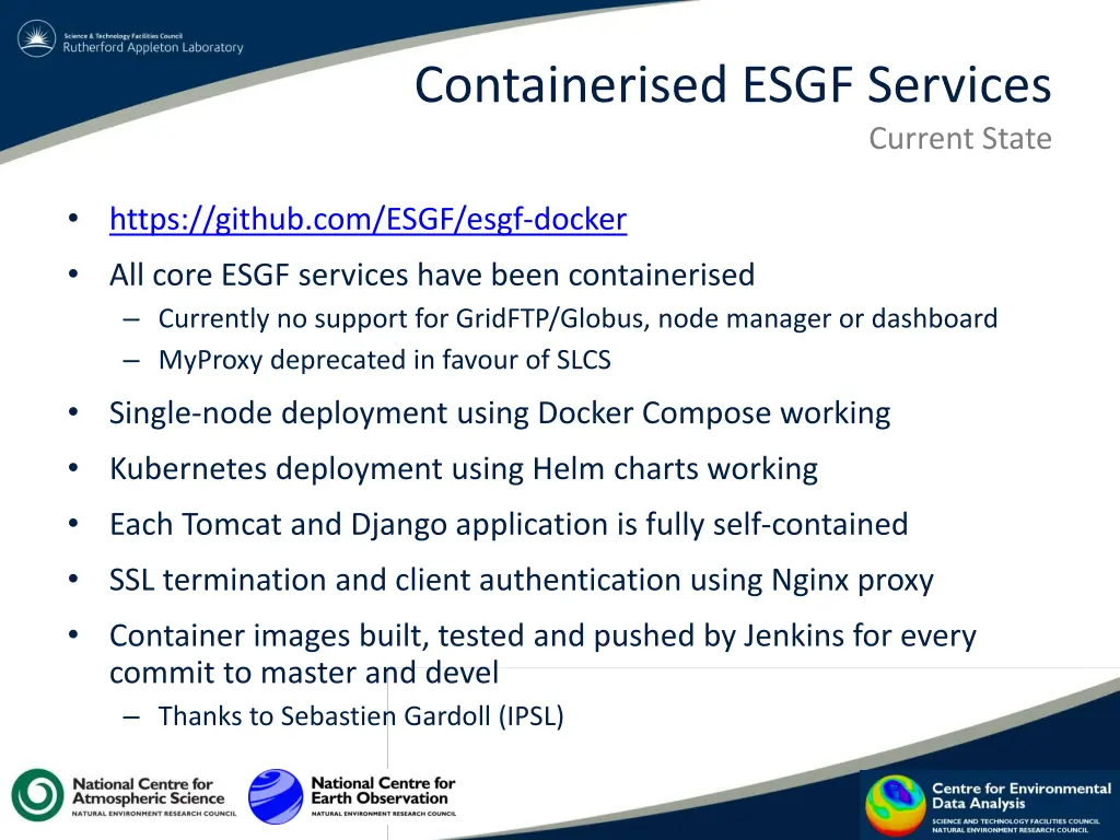 containerised esgf services 1