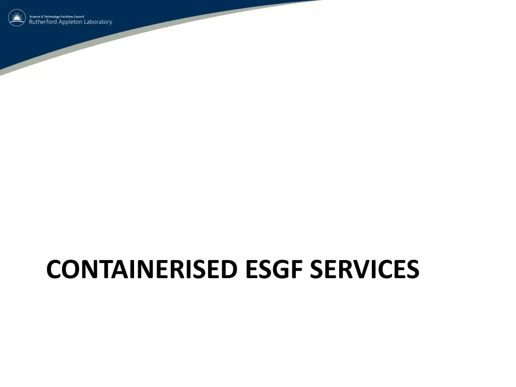 containerised esgf services