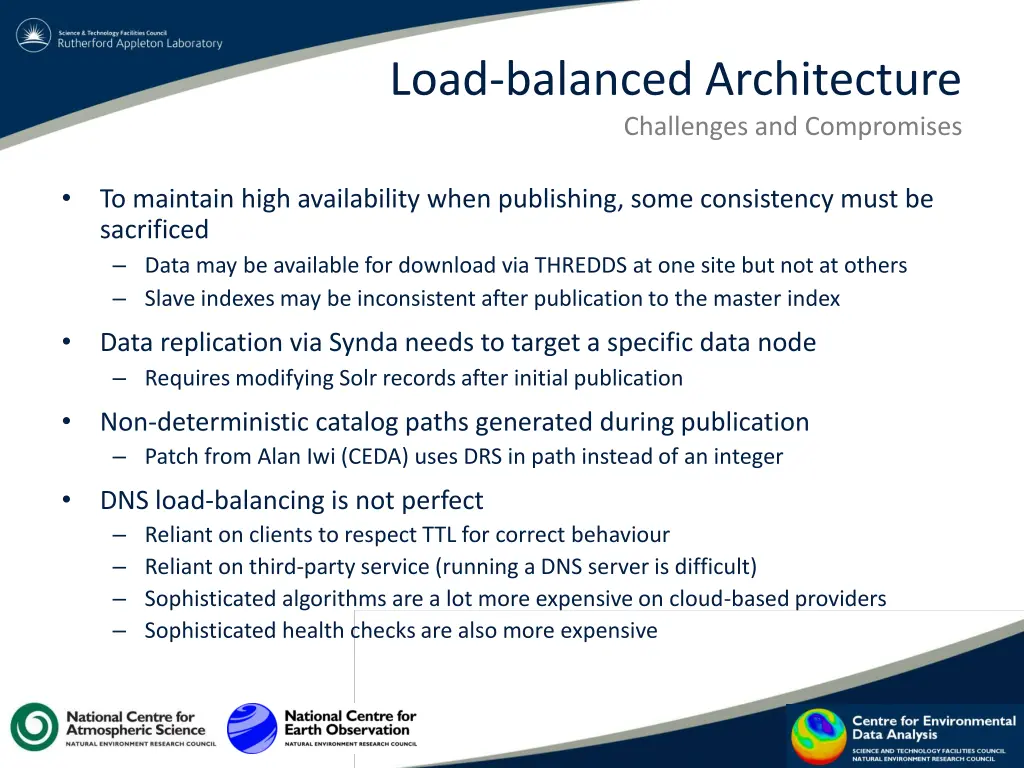 load balanced architecture challenges