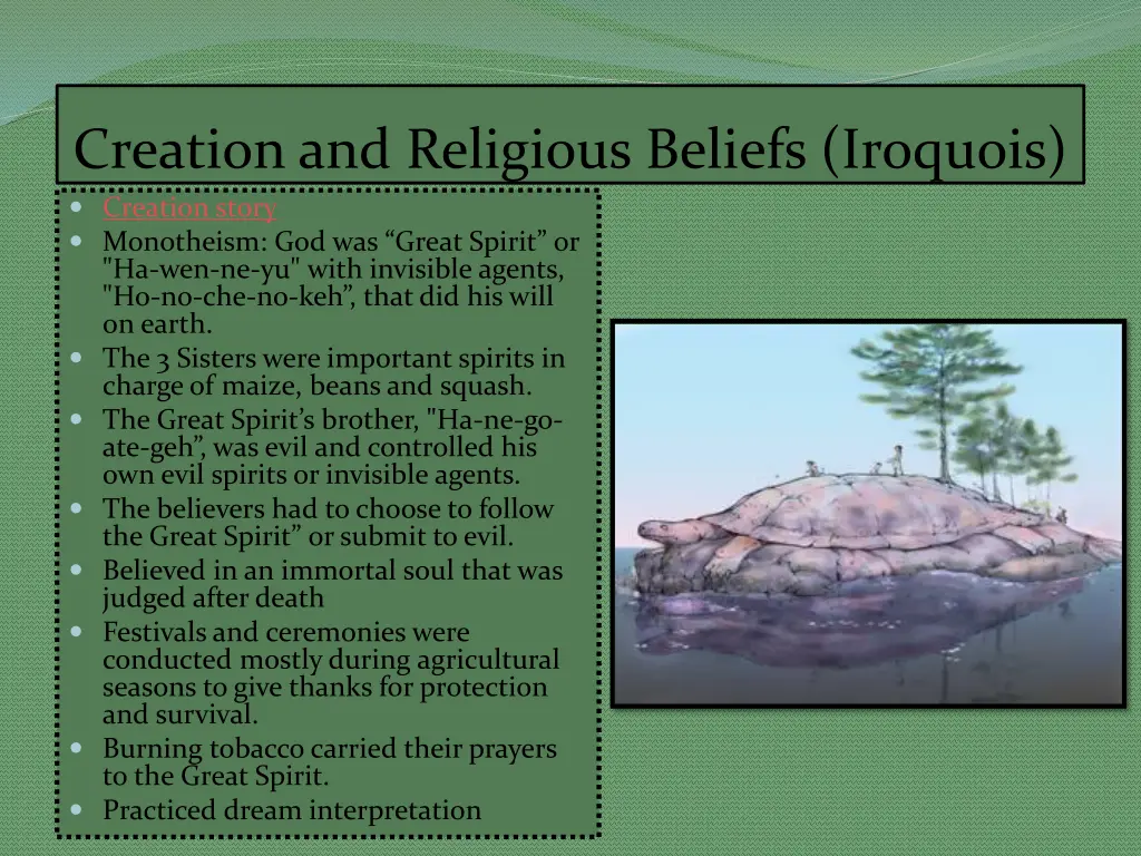 creation and religious beliefs iroquois creation