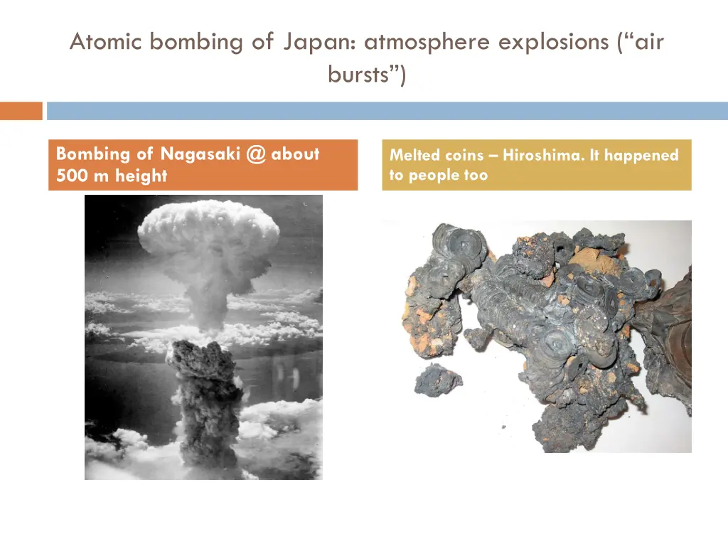 atomic bombing of japan atmosphere explosions