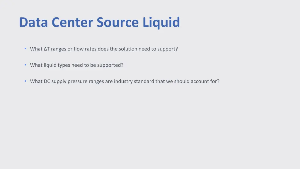 data center source liquid