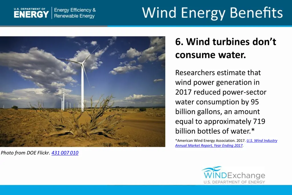 6 wind turbines don t consume water