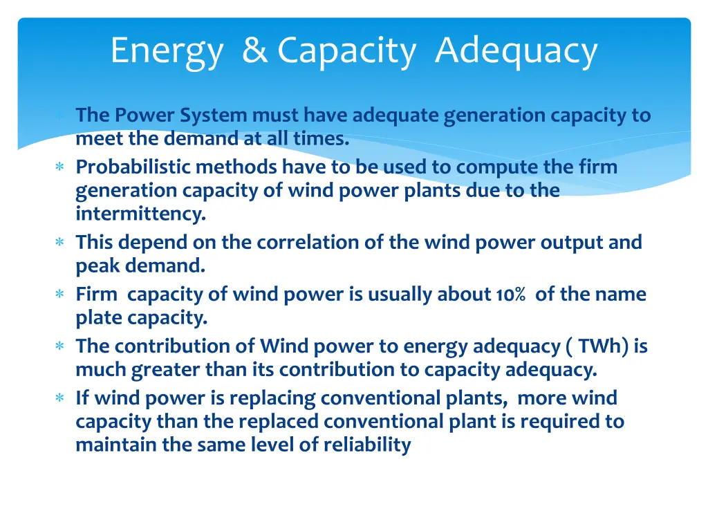 energy capacity adequacy