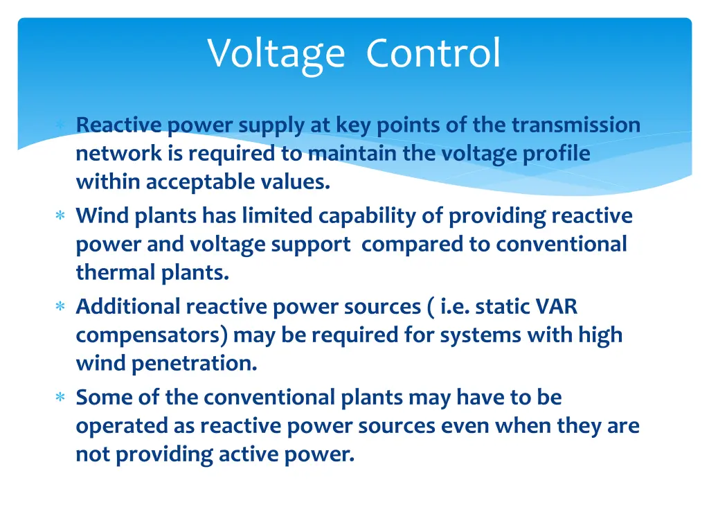 voltage control