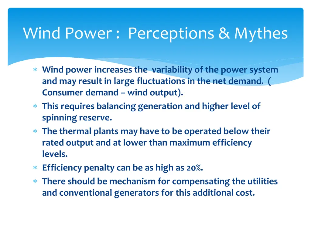 wind power perceptions mythes