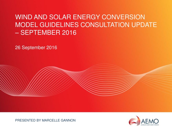 wind and solar energy conversion model guidelines