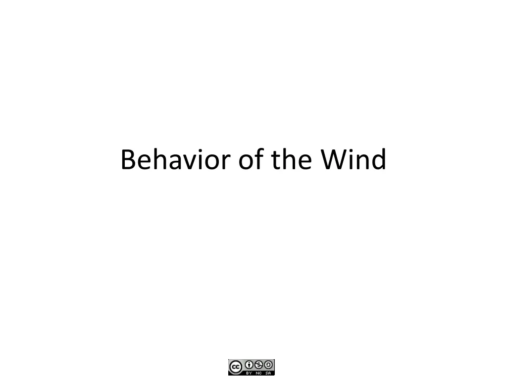 behavior of the wind